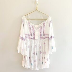 Rococo‎ Sand Paloma White Embroidered Dress